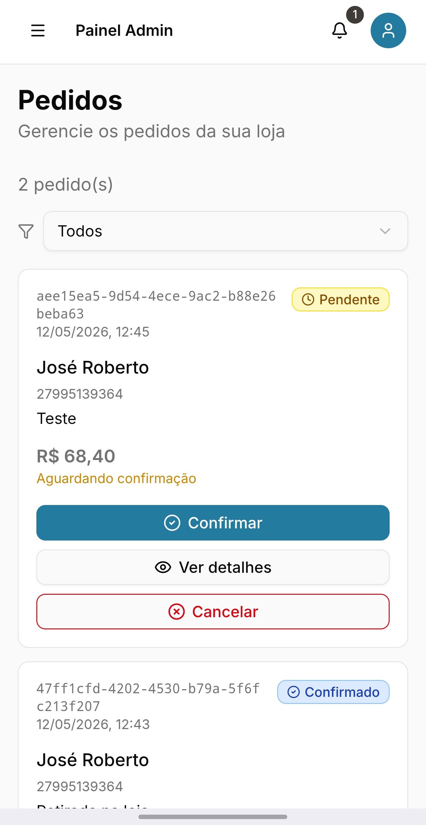 Pedidos
