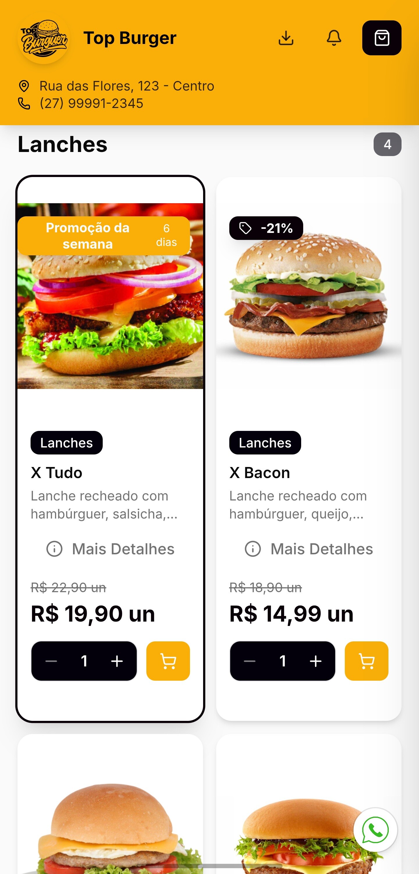Página de vendas